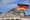Foto vom Dach des Bundestags mit Deutschlandflagge